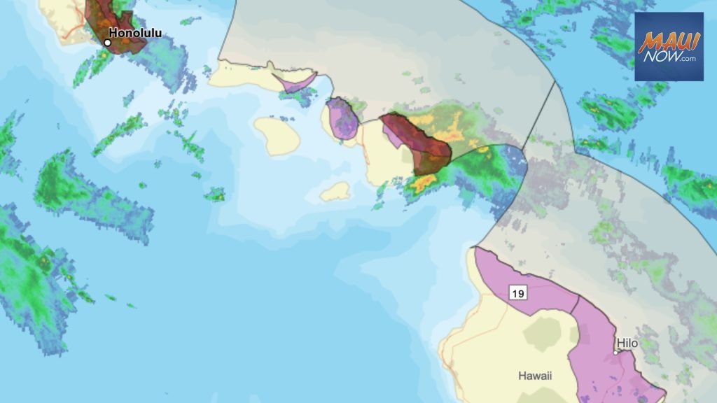 Flood Warning until 4:30 p.m.: Additional rain falls on windward East Maui: Maui now