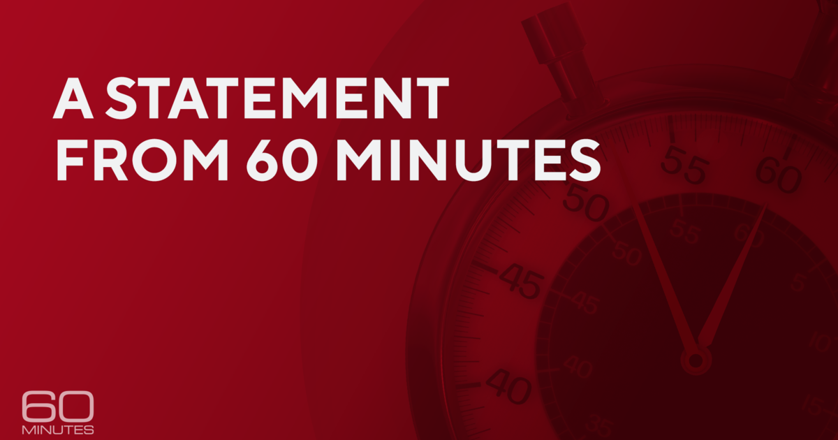 Statement from 60 Minutes