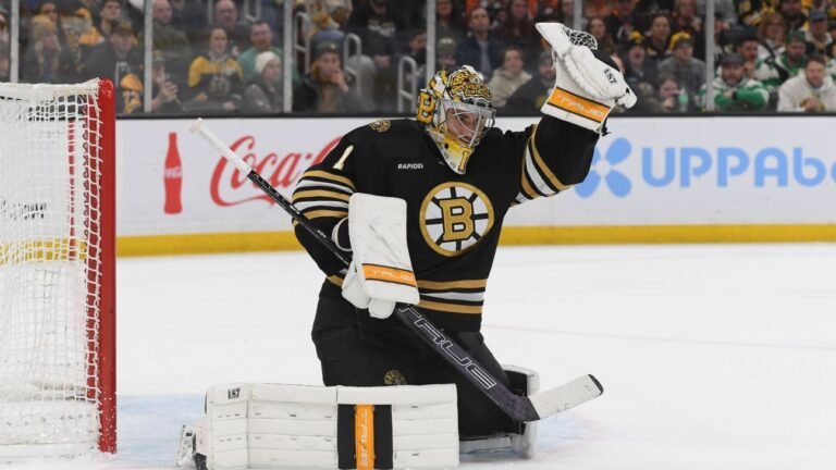 Swayman picked up the win in the Bruins’ home opener after camp was halted