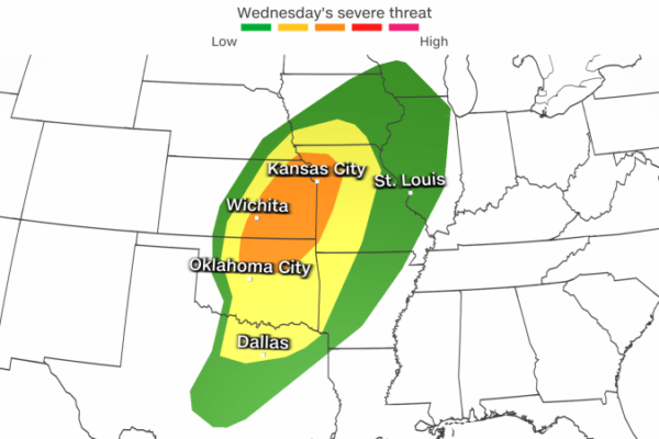 STORM FORECAST: Parts of the United States face the greatest tornado and severe thunderstorm threat in months