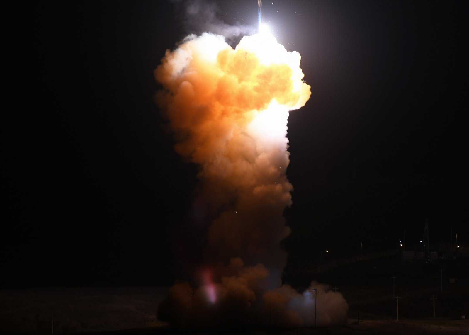 The United States launches a Minuteman 3 missile in nuclear exercises after adversaries