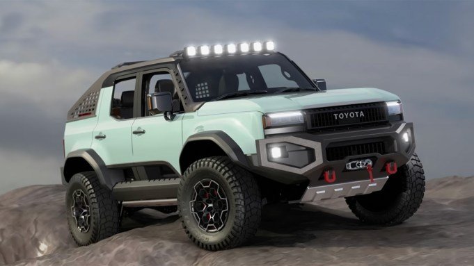 The one-off Toyota Cima Land Cruiser is an open-air truck